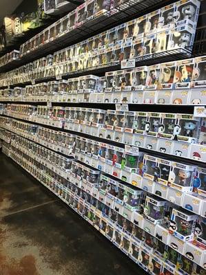 Our huge wall of Funko Pop Figures.