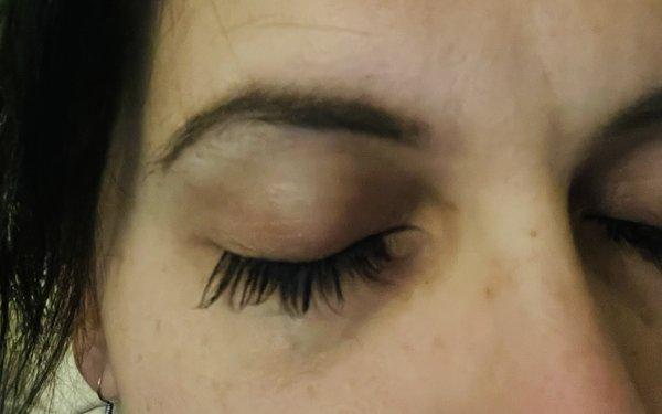 After my natural lash extensions with Alexandria !