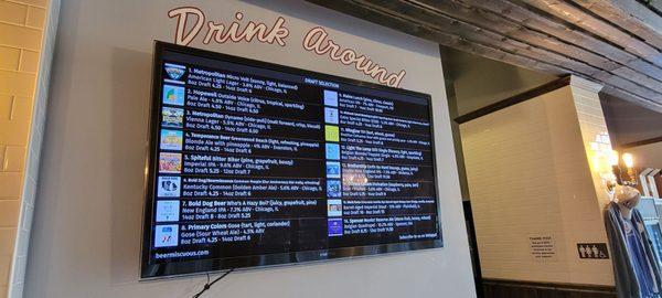 Drink menu