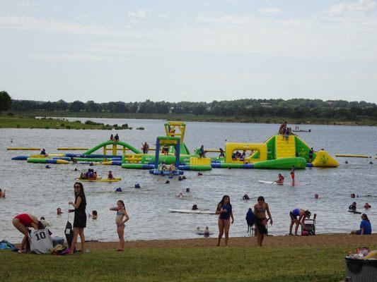 One of the largest floating aqua parks (Wibit) in Oklahoma.