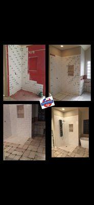 Custom showers from start to finish! Any shower you can imagine we can make a reality! just send us a message for a free estimate.