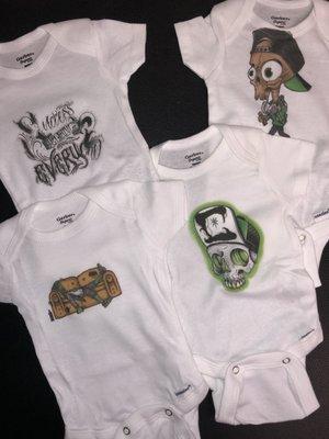 Onesies printed by Black Cat Print Shop