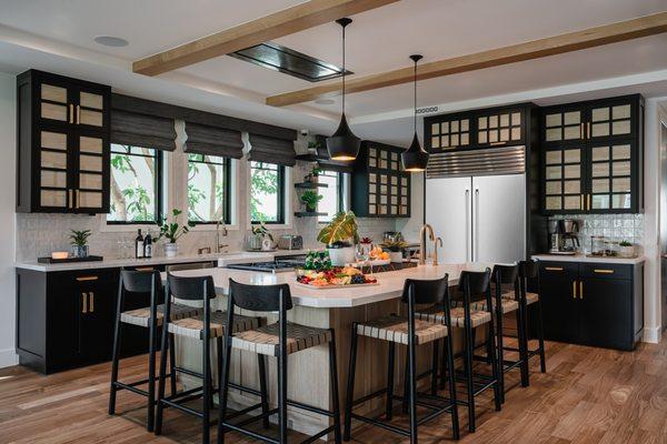 Kitchen design in #manhattanbeach by edenLA #interiordesign #kitchenremodel #wovencabinet #customkitchen