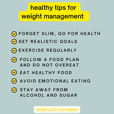 Weight Management Tips