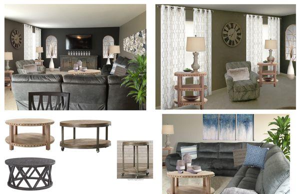 I photoshop rooms so clients can see what their rooms could look like... Typically $300 per room for this service.