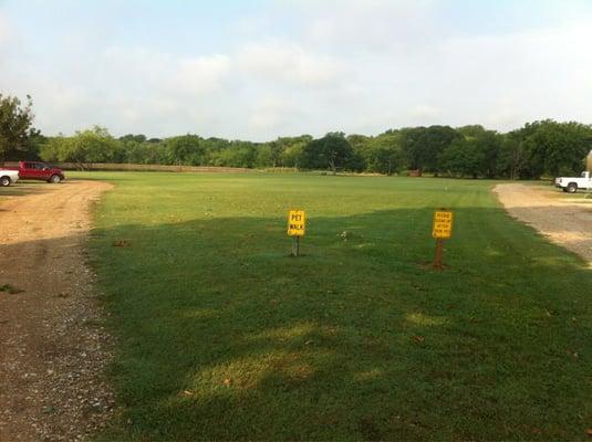 Pet walk area. You can see the pond in the back.