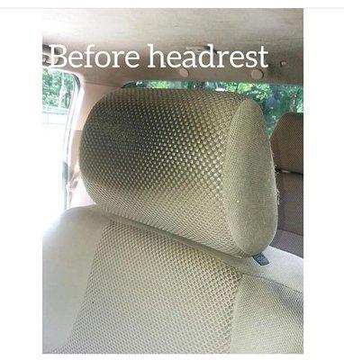 Before Headrest Cleaning