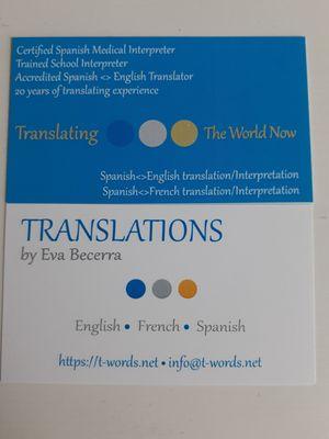 Translations by Eva Becerra