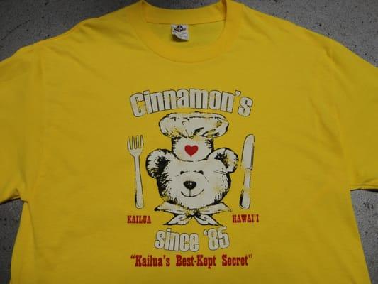 Screen printed t-shirt for Cinnamon's Restaurant in Kailua.