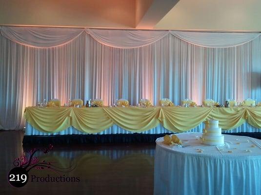 Drapery and head table backdrops