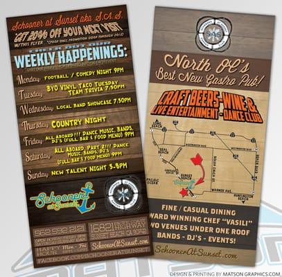 Restaurant Flyers - Matson Graphics - Huntington Beach Graphic Design and Printing