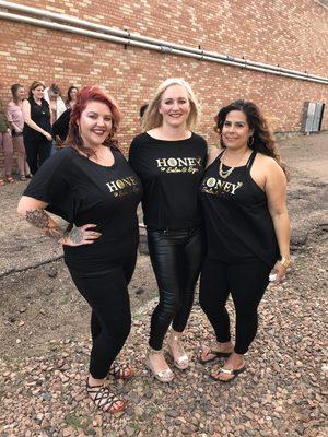 Sierra, KellieSue, and Fania at 2017 earth month fashion show