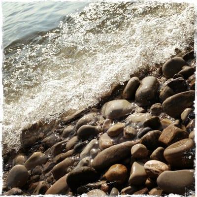 Pebbles on the lakefront