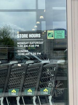 Store hours @ Public Lands.