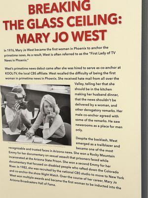 Fab info, Mary Jo first women journalist in AZ.