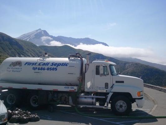 First Call Septic at Mt St Helens Windy Ridge.