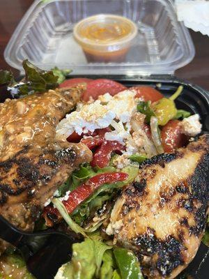 Greek salad with chicken!