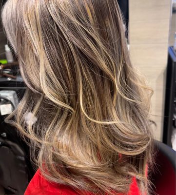 balayage, long layers