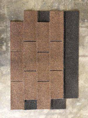 Desert tan three tab shingles