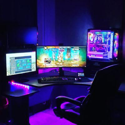 Our custom workstation gets the job done and after hours becomes a gaming dream!