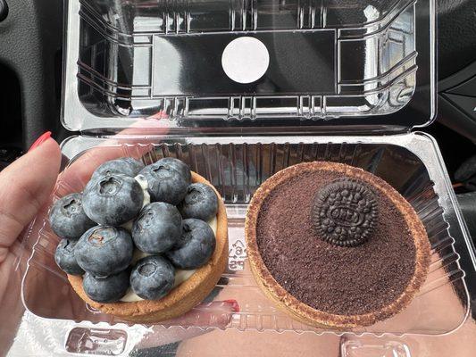 Blueberry Tart and Cookies n Cream tart