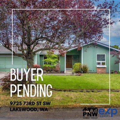 Pending in Lakewood for our buyers moving from Spokane!