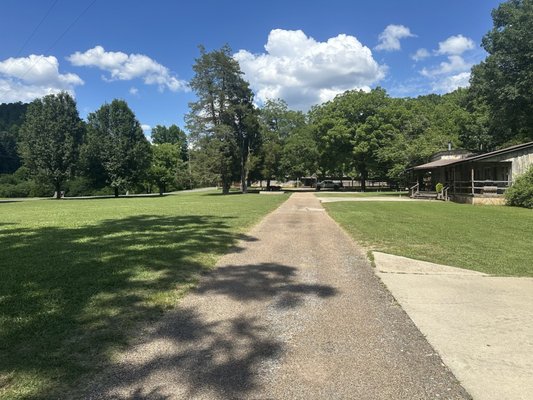 The road to the cabins.