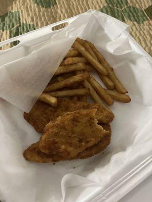 Chicken tenders with fries