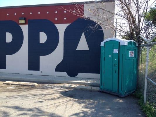 This is the actual customer rest room at the Philadelphia Parking Authority impound lot 1 on Weccacoe Ave.