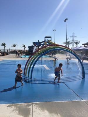 Water rainbow splash