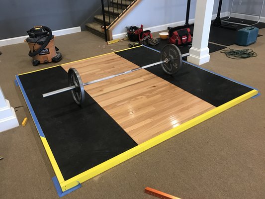 Custom built lifting platform