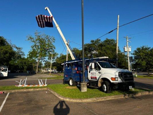 Proudly flying the colors at my local VFW fundraiser.