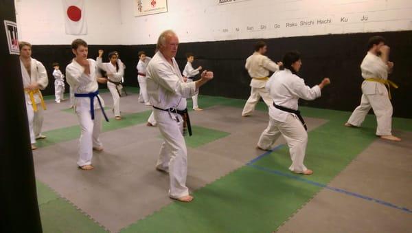 Basic techniques performed during belt testing.