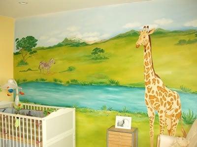 African Mural for a Children's room, Los Angeles