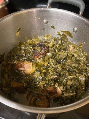 Personal mama Shay's collard greens for a private two meal dinner