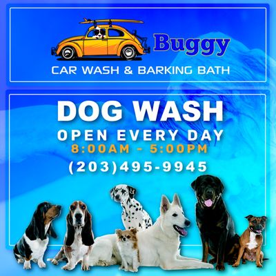 Self-serve dog wash open every day 8am - 5pm!