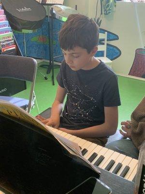 Playing piano