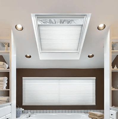 Skylight cellular shades.