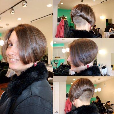 Edgy bob for our local rockstar! Have fun on your Germany tour Amanda!!