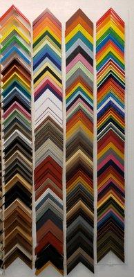 Colorful moulding selection.