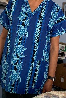 Hawaiian Turtle print scrub