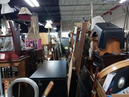 Stacks and stacks of clutter fill the shop