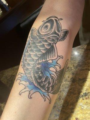 Koi cover up tattoo