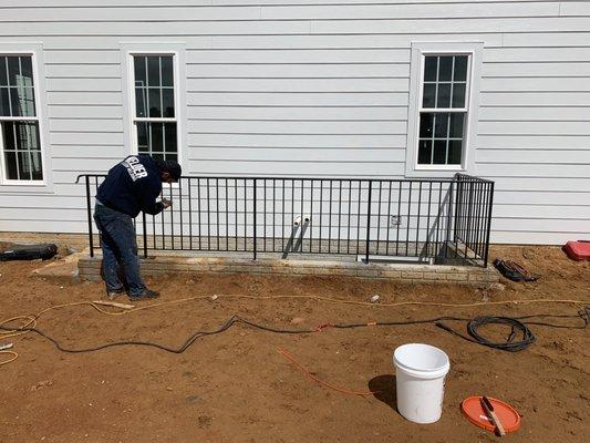 New basement handrail and guardrail Middleburg Virginia