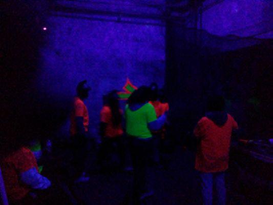 Blacklight paintball