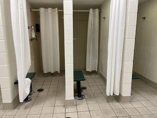 Showers/changing area women's locker room