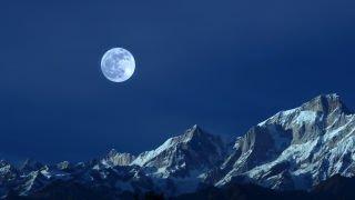 A full moon over Alaska