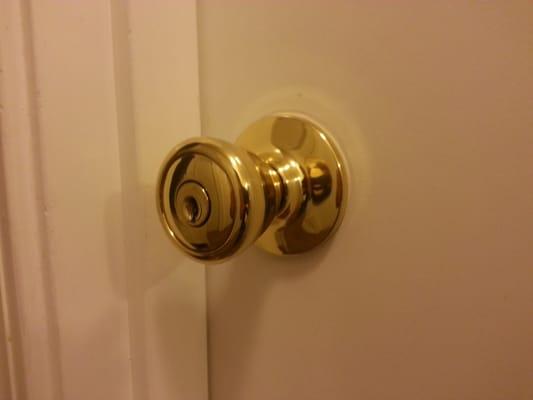 The bedroom entry lock that Dave replaced