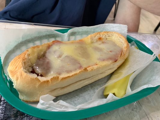 A fun meatball sub canoe!