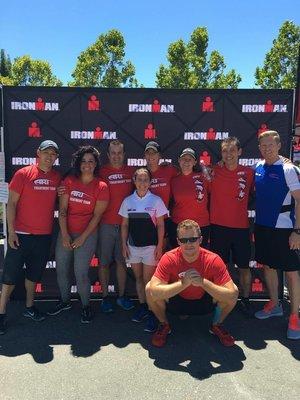 Dr. Nolan & the Active Release Techniques (A.R.T.) team working at the 2016 Vineman Ironman.